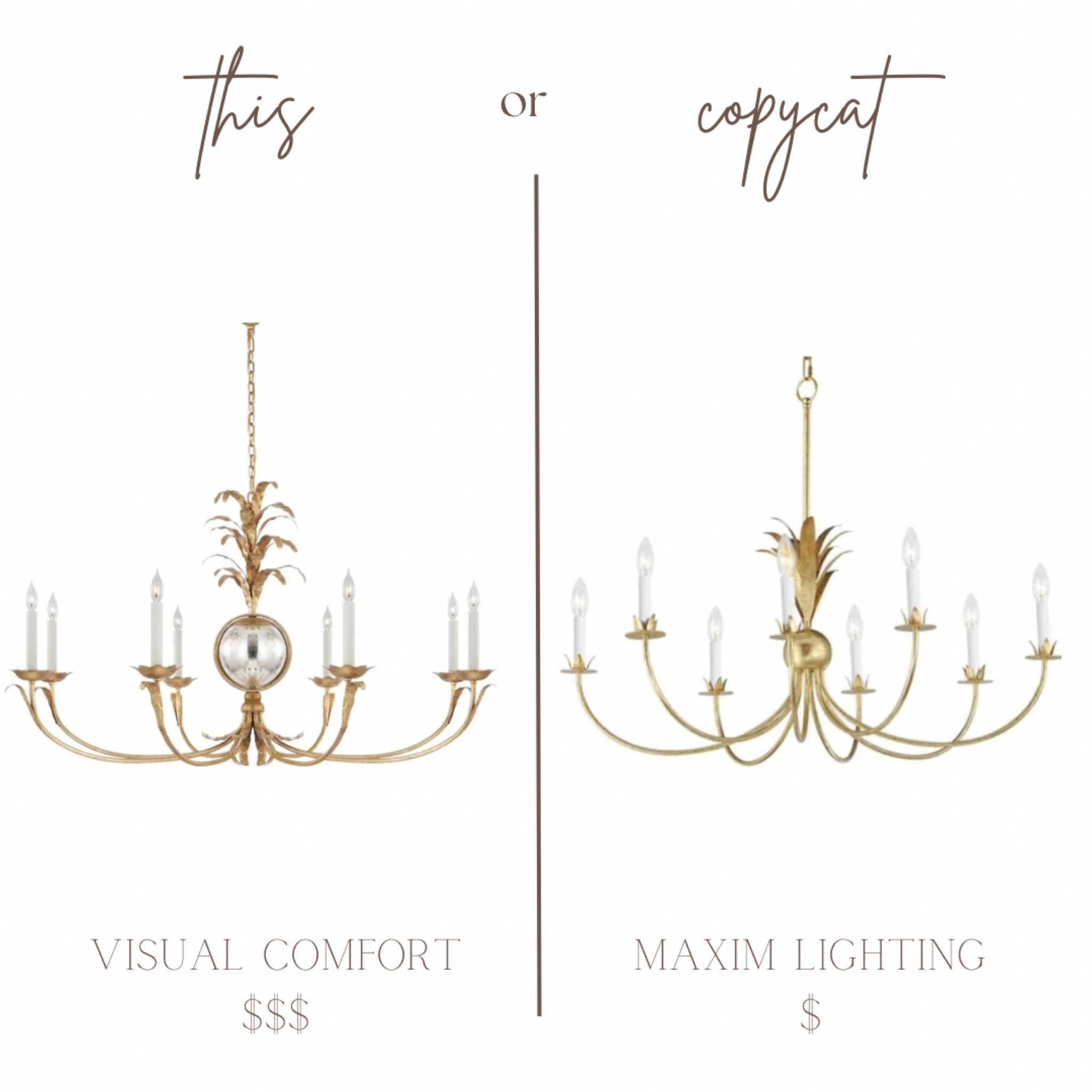 Adore both these options. Just purchased the Maxim chandelier for our dining room 💛

Both brands have multiple sizes available! 




Chandelier, light fixture, this or that, lookalikes, brass gold lighting, maxim lighting, visual comfort chandelier, dining room, home decor 

#LTKHome