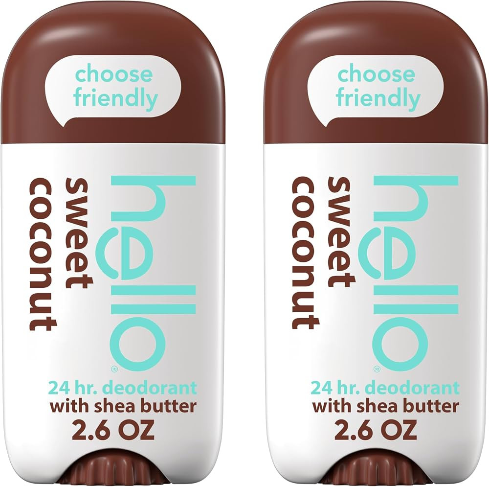 hello Sweet Coconut Aluminum Free Deodorant for Women and Men with Shea Butter, 24-Hour Freshness... | Amazon (US)