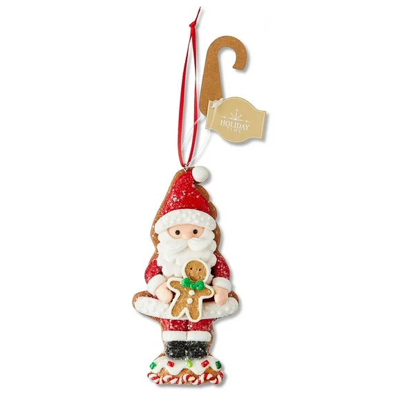 Multicolor Clay Dough Gingerbread Santa Christmas Ornament, 5", by Holiday Time | Walmart (US)