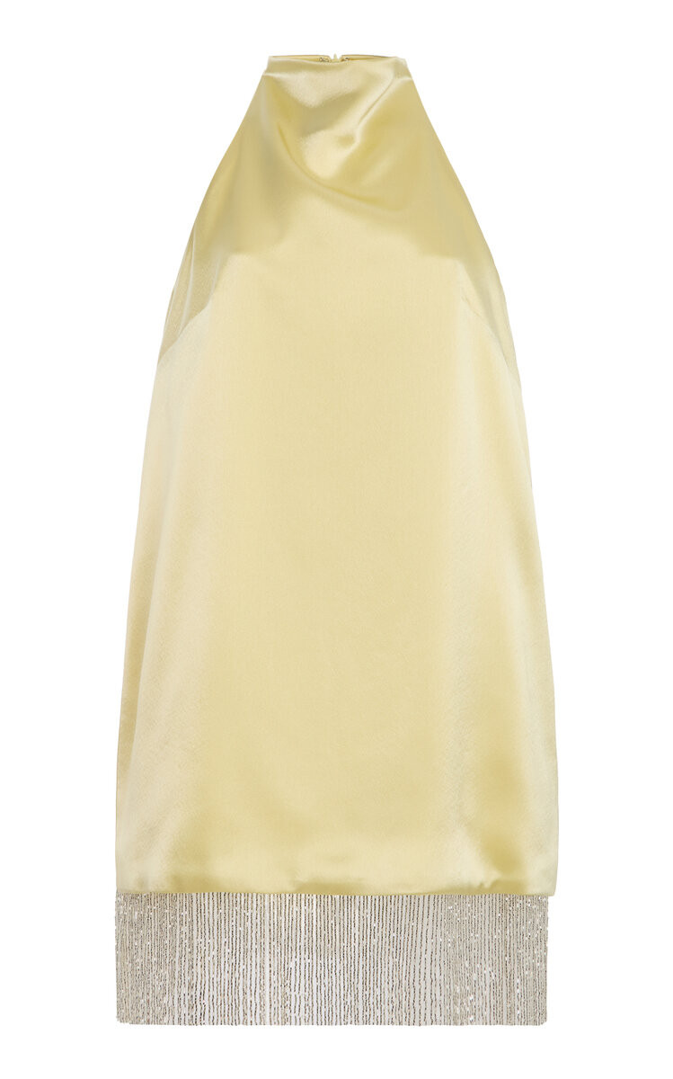 Daniella Fringed Satin Mini Dress | Moda Operandi (Global)
