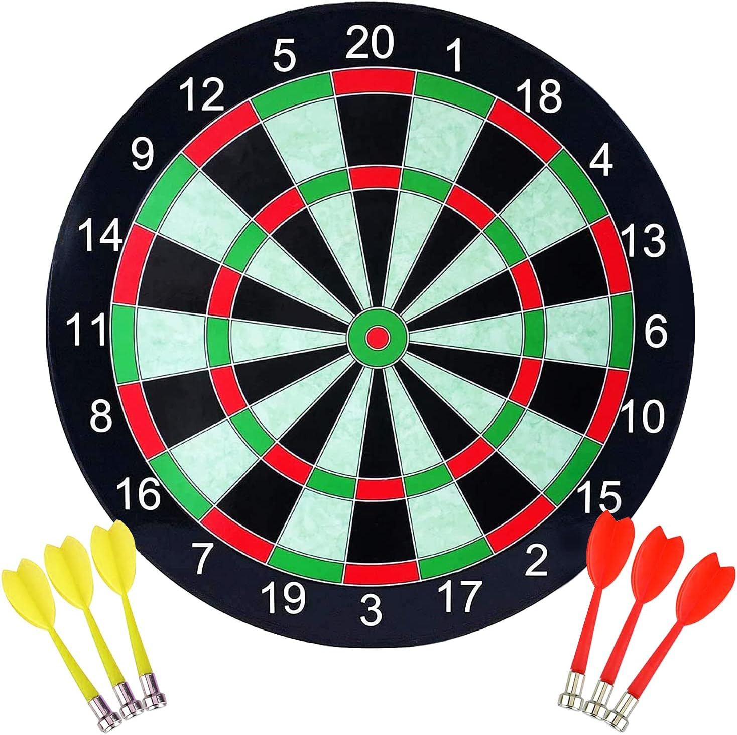 Safety Darts Board Set - 17 Inch Magnetic Dart Board with 6 Darts, Perfect for Home, Garden or Pa... | Amazon (UK)