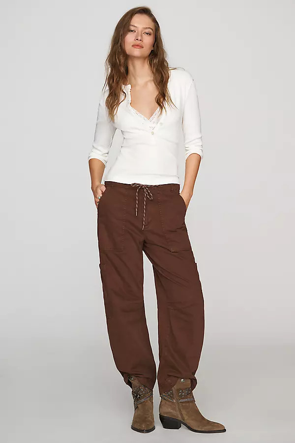 Sabrina 100% Cotton Curved Utility Pants | Anthropologie (US)