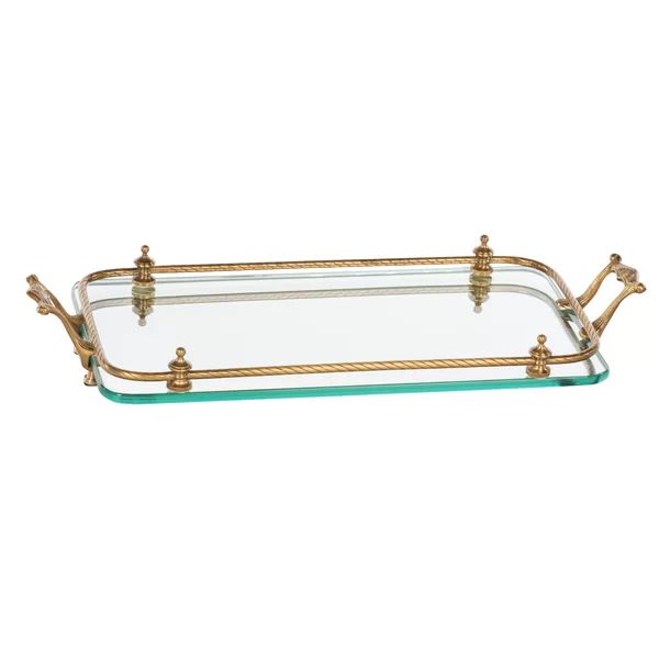 Mirrored Brass Accent Tray | Wayfair North America