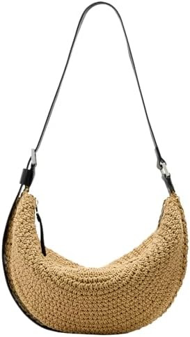 AllSaints Women's Handbags Half Moon Knot Shldr Natural Brown | Amazon (US)
