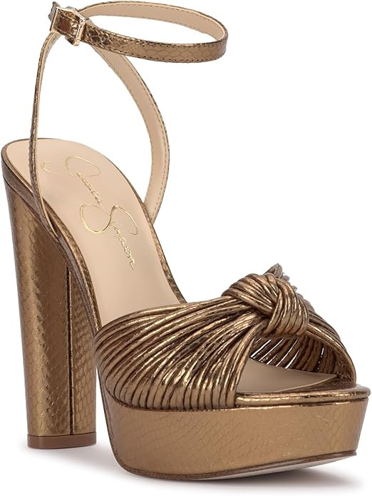 Jessica Simpson Womens Block Heel Ankle Strap | Amazon (US)