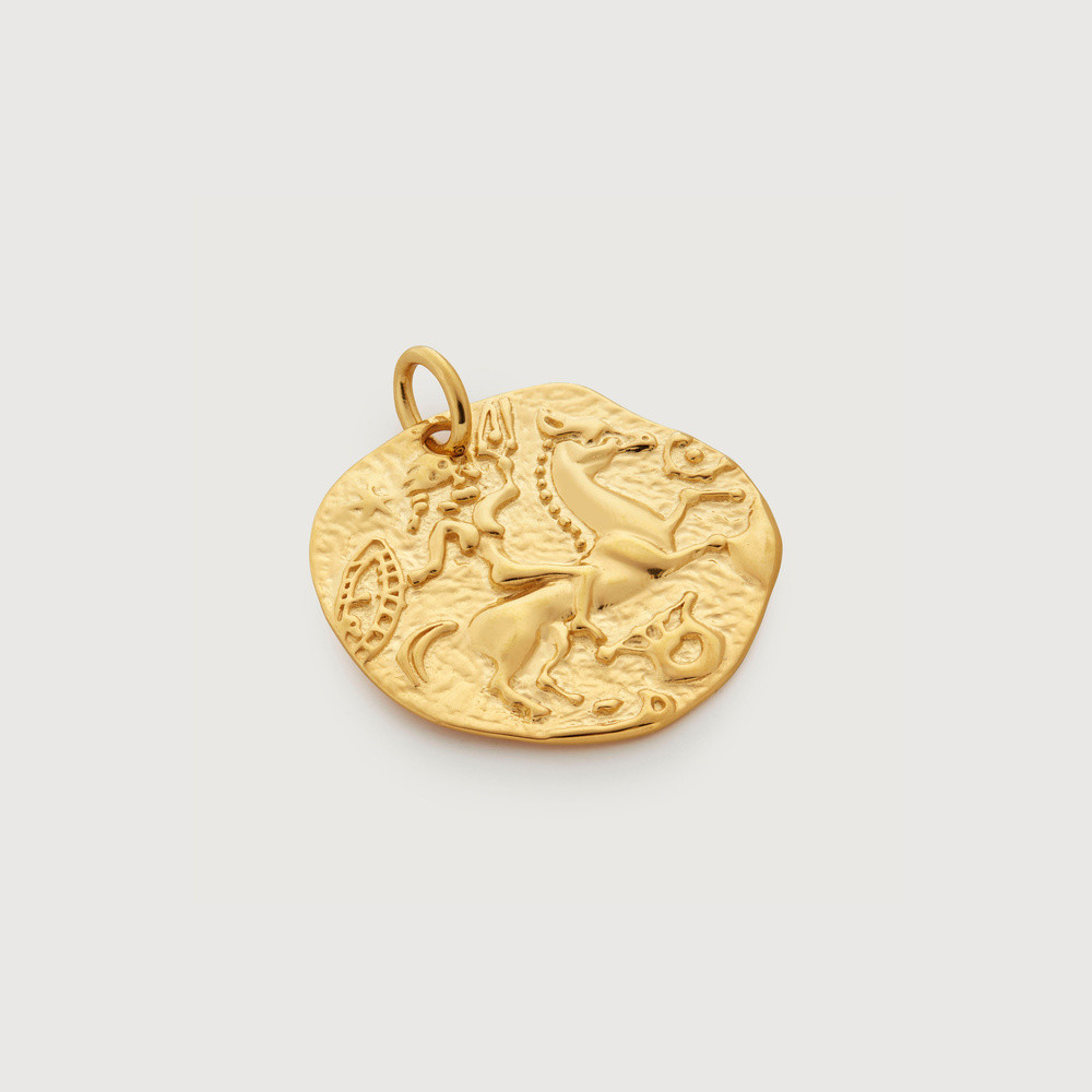 Gold Goddess Coin Pendant | Monica Vinader (US)