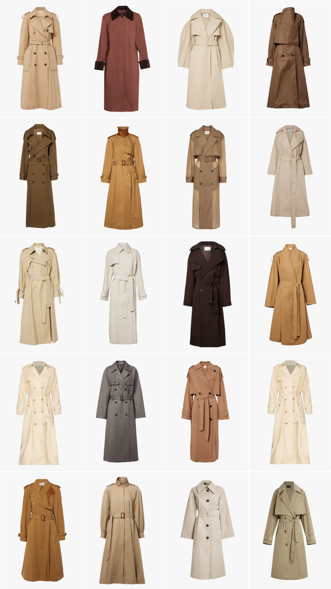 Trench coats 

 
