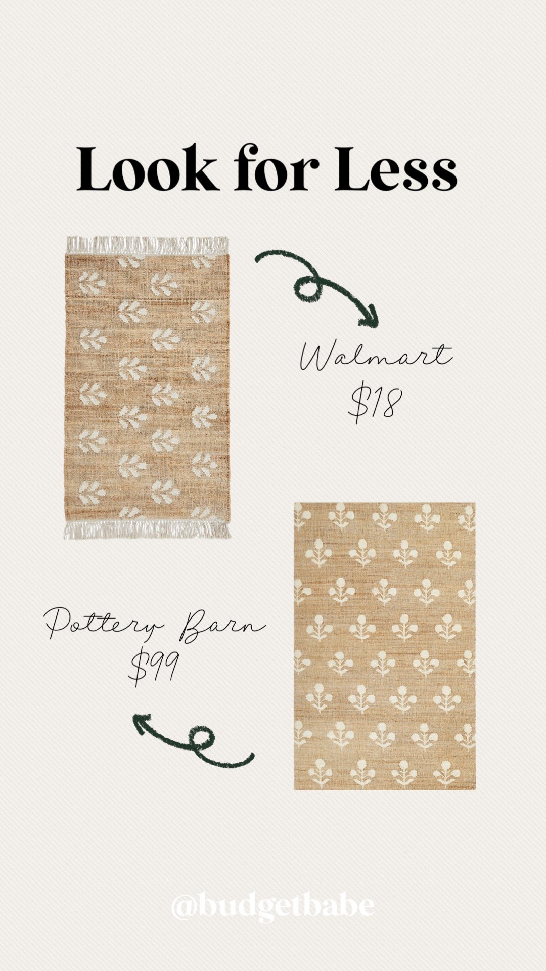 Walmart look for less rug! So similar to Pottery Barn. #lookforless #lookalike

#LTKHome