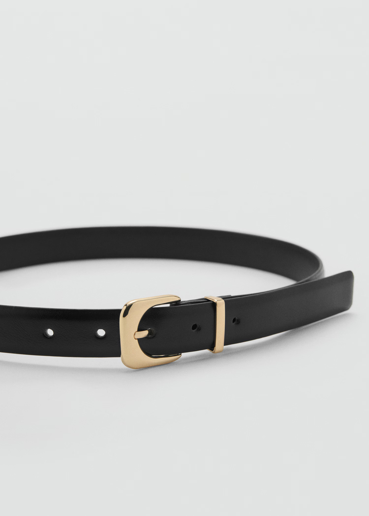 Faux-leather belt with buckle | Mango (US/MX/AU)