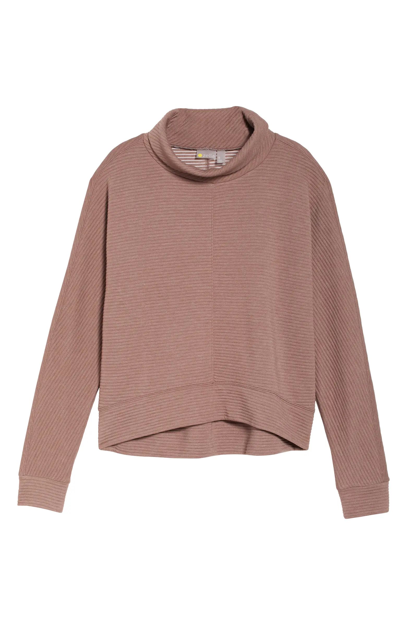 Zella Carey Ridge Funnel Neck Pullover | Nordstrom | Nordstrom