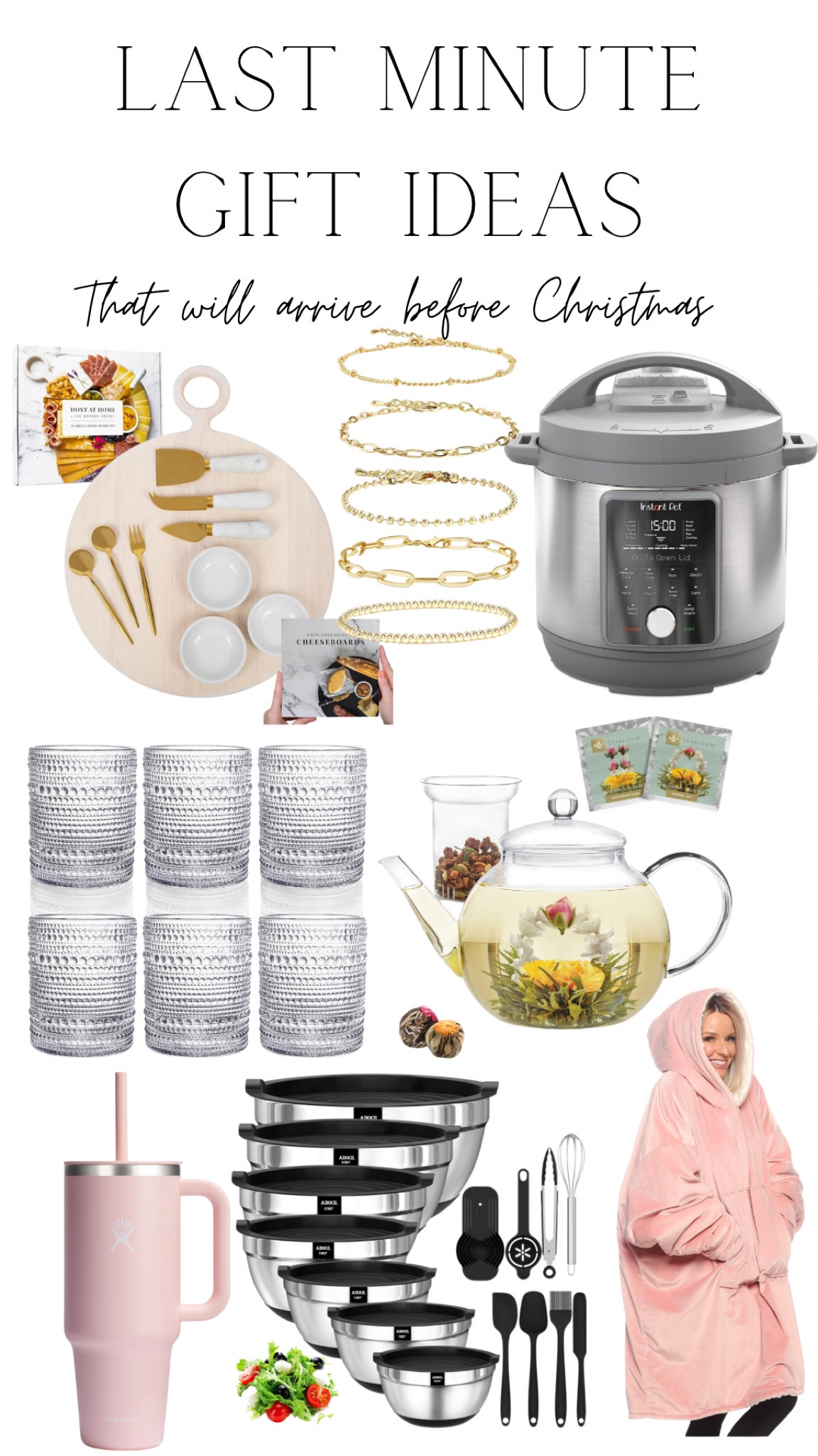 Last minute Christmas gift ideas for her! All of these could arrive before Christmas on Amazon!

Instantpot
Hydroflask tumbler
Charcuterie board set
Glass tea pot
Gold stackable bracelets

#LTKGiftGuide #LTKfindsunder50 #LTKHoliday