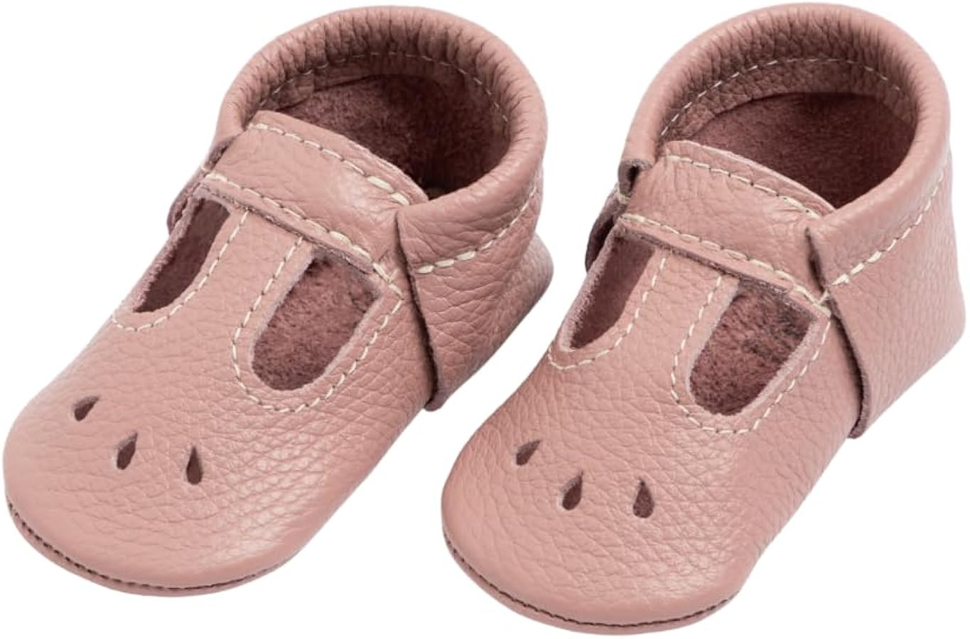 Freshly Picked First Pair Baby Girl Mary Jane Shoes - Leather Baby Moccasins - Soft Sole Baby Sho... | Amazon (US)