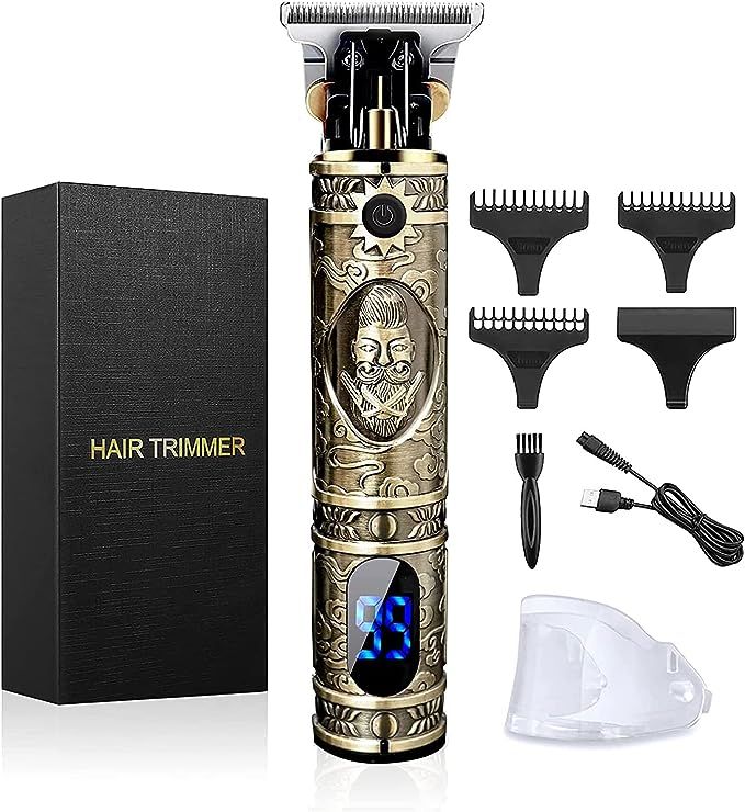Hair Clippers for Men, Professional Hair Trimmer Zero Gapped T-Blade Trimmer Cordless Rechargeabl... | Amazon (US)