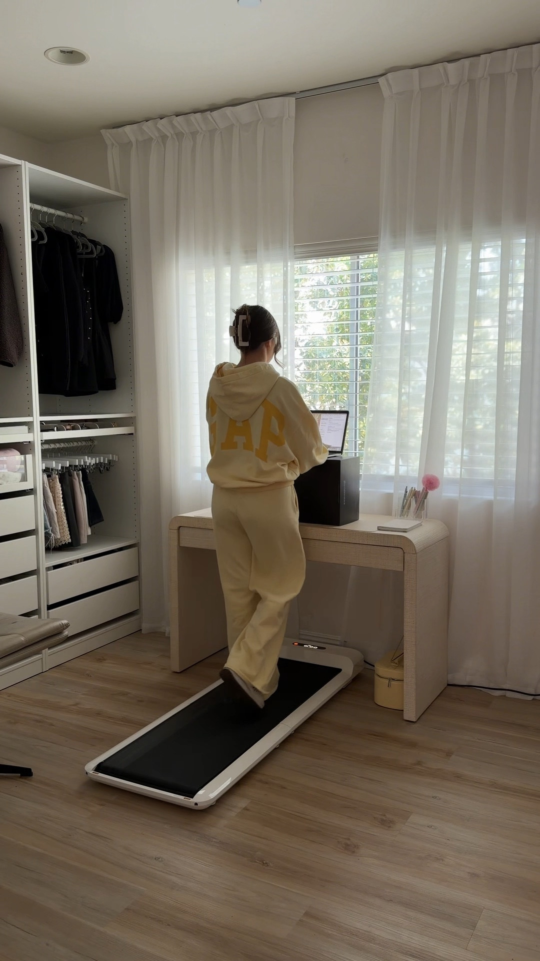 Setting up a walking pad under my desk has been a game changer for getting my steps in  

#LTKdayinmylife #LTKHome #LTKvlog