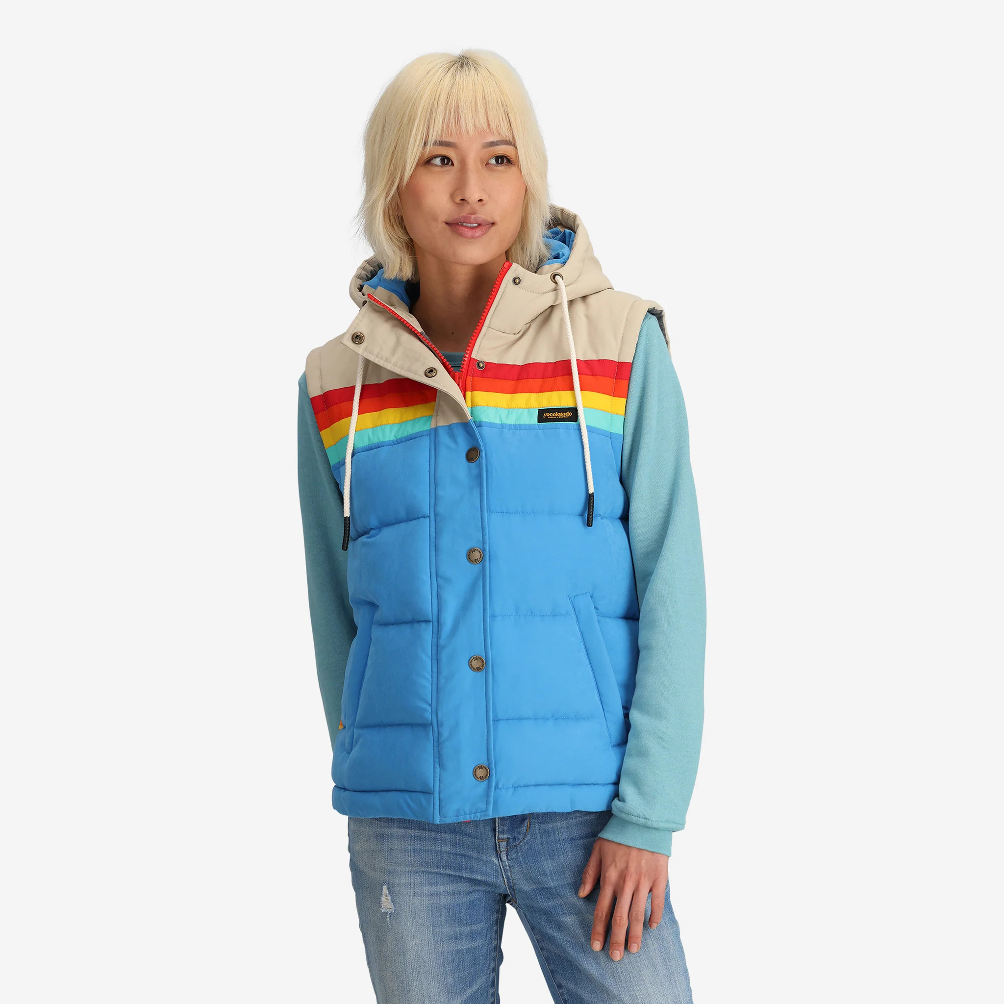 Women's Epic Bluebird Puffer Hooded Vest | YoColorado