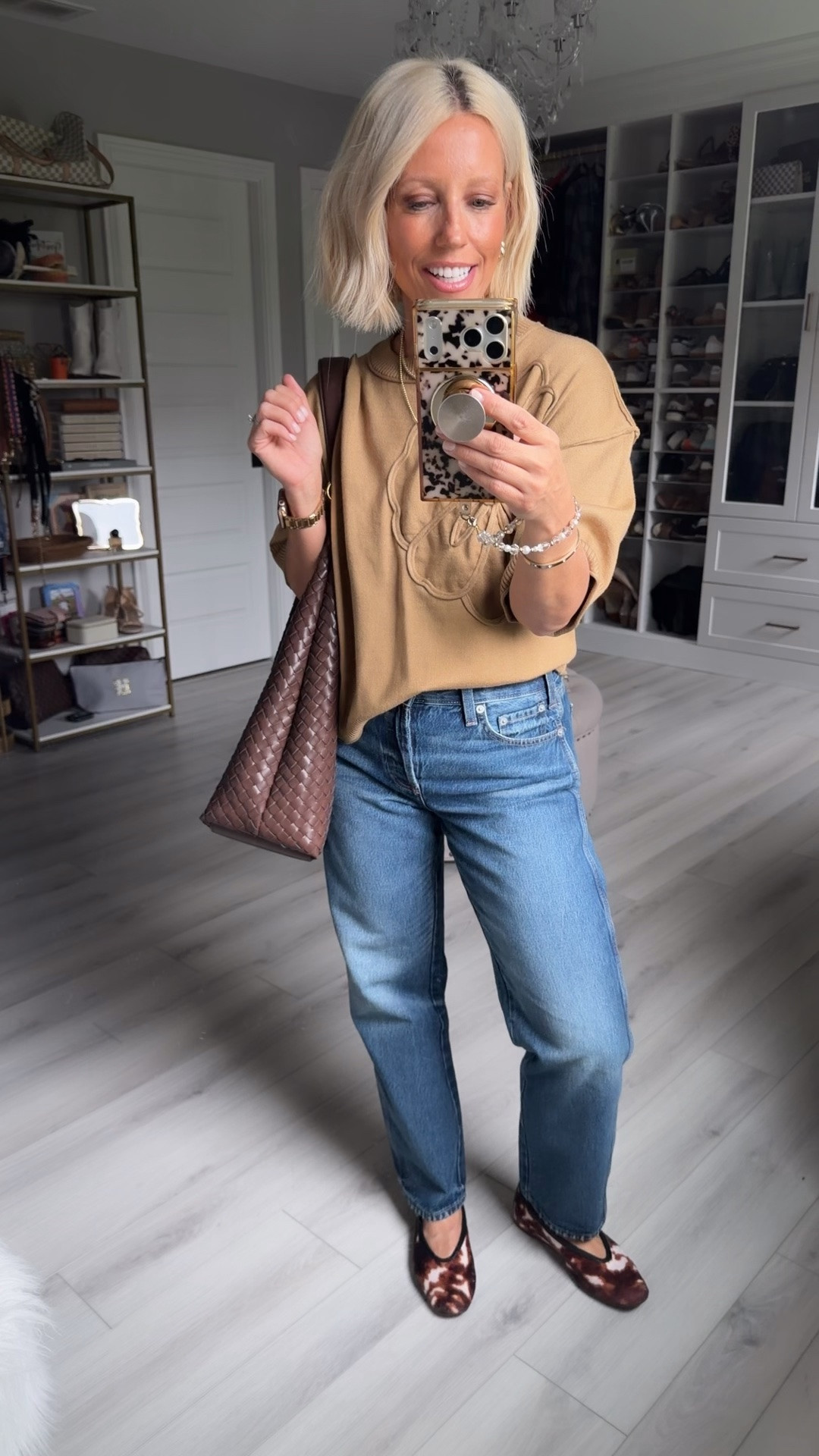 Top size small (linked similar and new long sleeved version)
Jeans sized down to a 2 - run big
Shoes sized up 1/2 a size

#LTKSaleAlert #LTKootd #LTKWorkwear