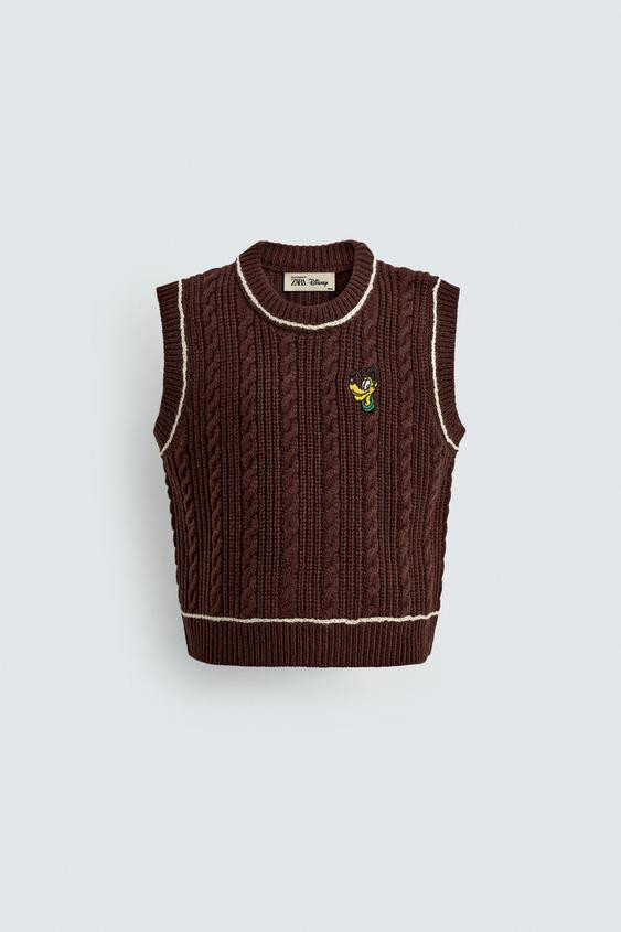 PLUTO PATCH KNIT VEST HARRY LAMBERT FOR ZARA X DISNEY | Zara US