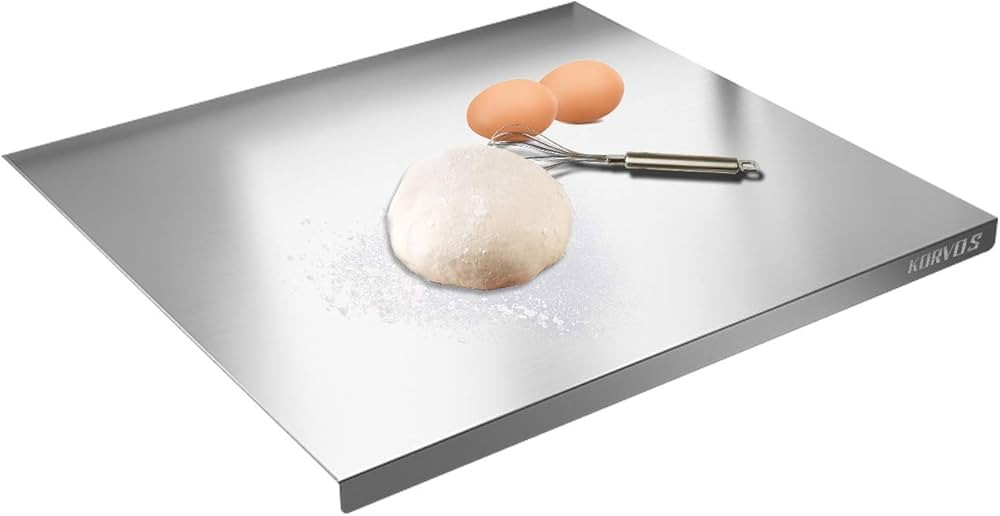 KORVOS 304 Cutting Boards, Large Stainless Steel Cutting Chopping Boards, Heavy Duty Baking Board... | Amazon (US)