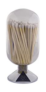 Skeem Design Fireplace Glass Match Cloche with Striker - Smoke - 120 Small Match Sticks | Amazon (US)