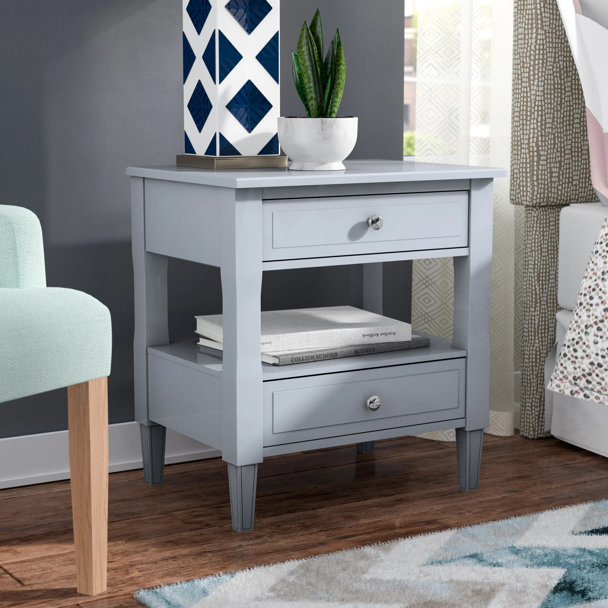 Wade Logan® Laga 2 - Drawer Solid Wood Nightstand & Reviews | Wayfair | Wayfair North America