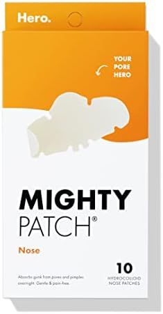 Mighty Patch Nose from Hero Cosmetics - XL Hydrocolloid Patches for Nose Pores, Pimples, Zits and... | Amazon (US)