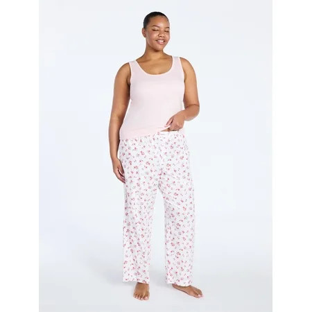 Joyspun Women's Poplin Sleep Pants, 30'' Inseam, Sizes XS-3X | Walmart (US)