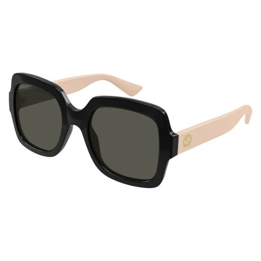 Gucci GG1337S Sunglasses 008 - Black/Pink - Grey Women Square | Designer Optics