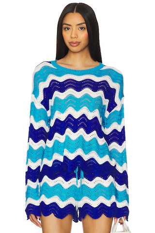 BEACH RIOT Beach Sweater in Riviera Waves from Revolve.com | Revolve Clothing (Global)