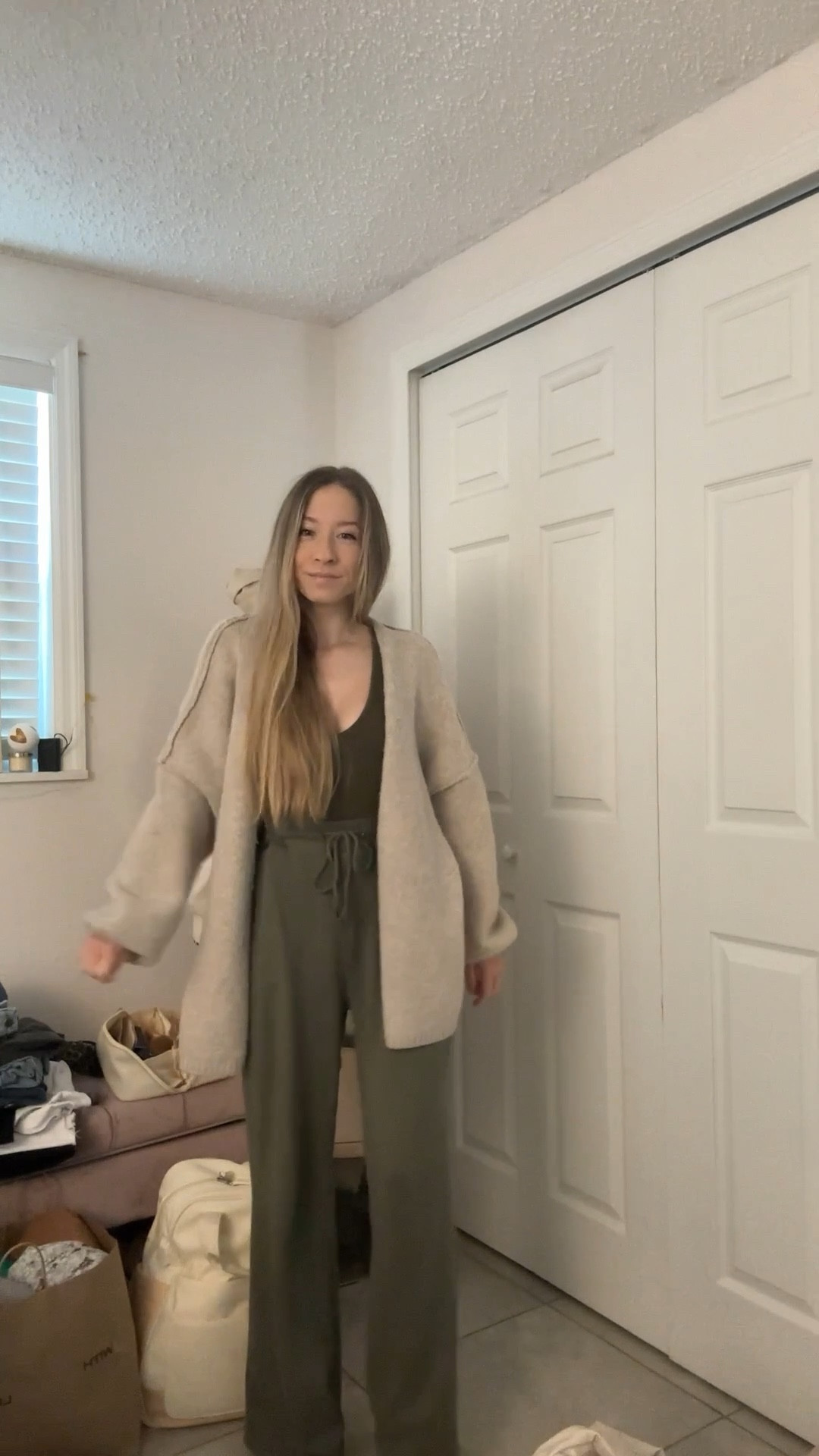 All green outfit set with an oversized cardigan💚☘️ wearing size small in the cardigan!

#LTKSeasonal #LTKootd