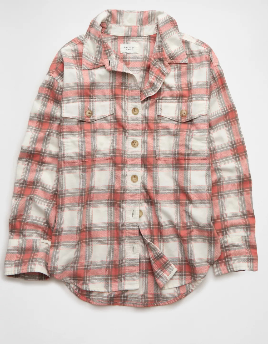 AE Plaid Button-Up Shirt | American Eagle Outfitters (US & CA)