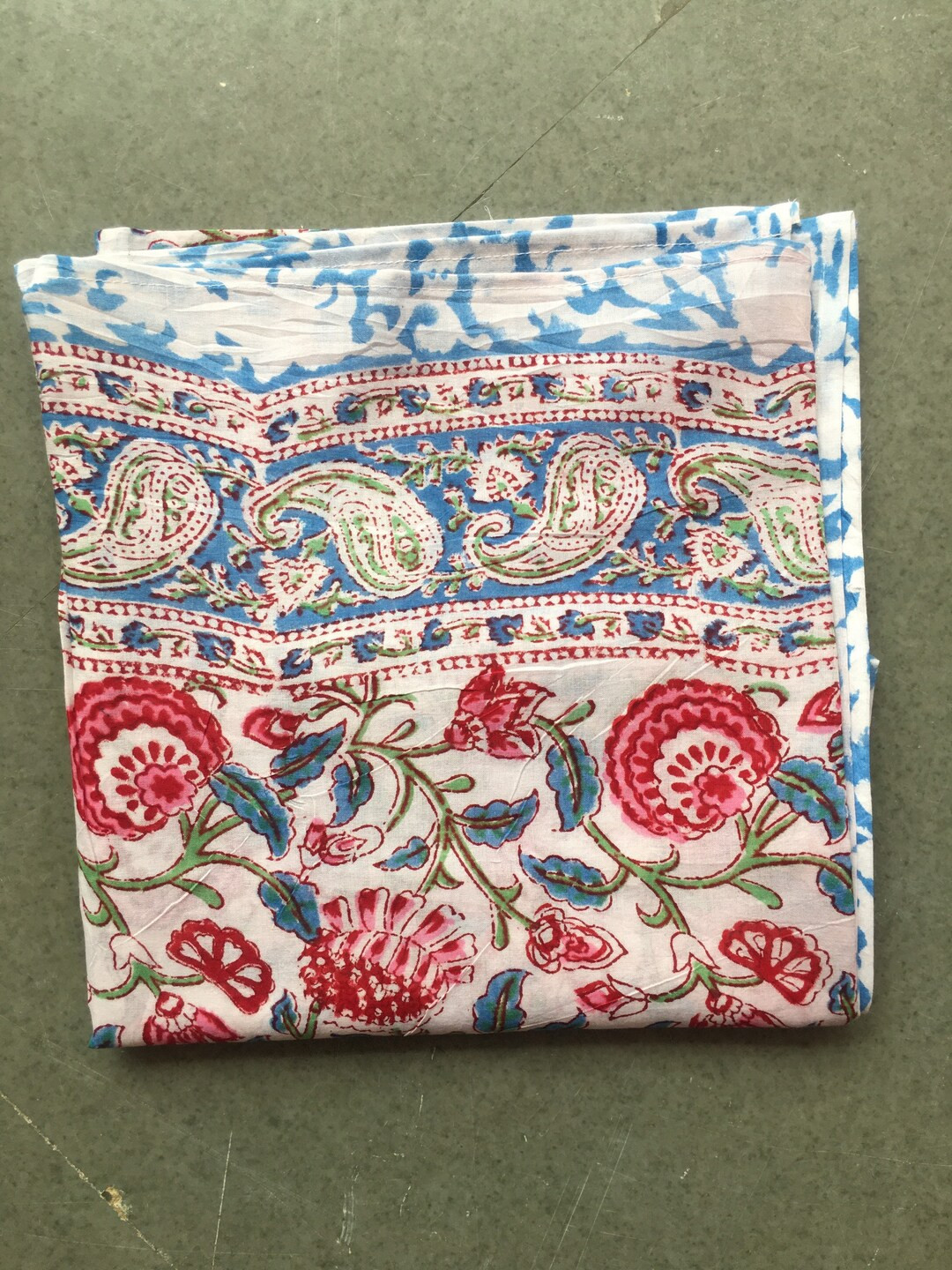 Hand Block Print Scarves Indian Cotton Sarong Decorative Handmade Cotton Beach Pareo, Printed Sar... | Etsy (US)