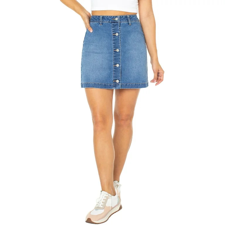 Celebrity Pink Juniors' Denim Mini Skirt, Sizes XS-XXXL | Walmart (US)