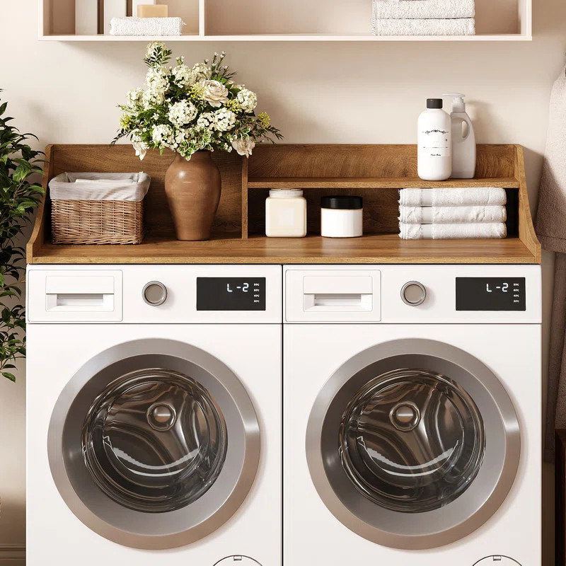 2-Layer Washer Dryer Countertop ，Laundry Countertop with Storage Shelf | Wayfair North America