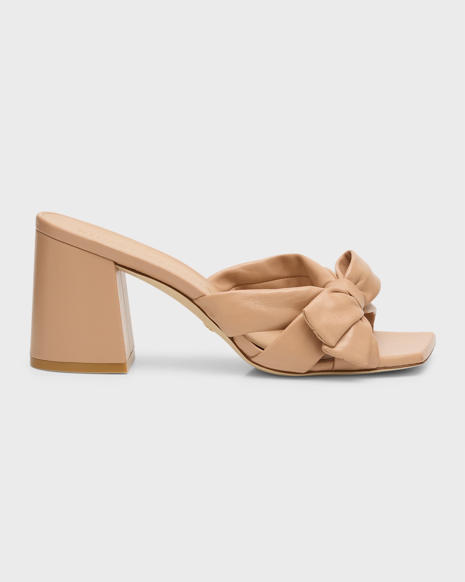 Sofia Leather Bow Mule Sandals | Neiman Marcus