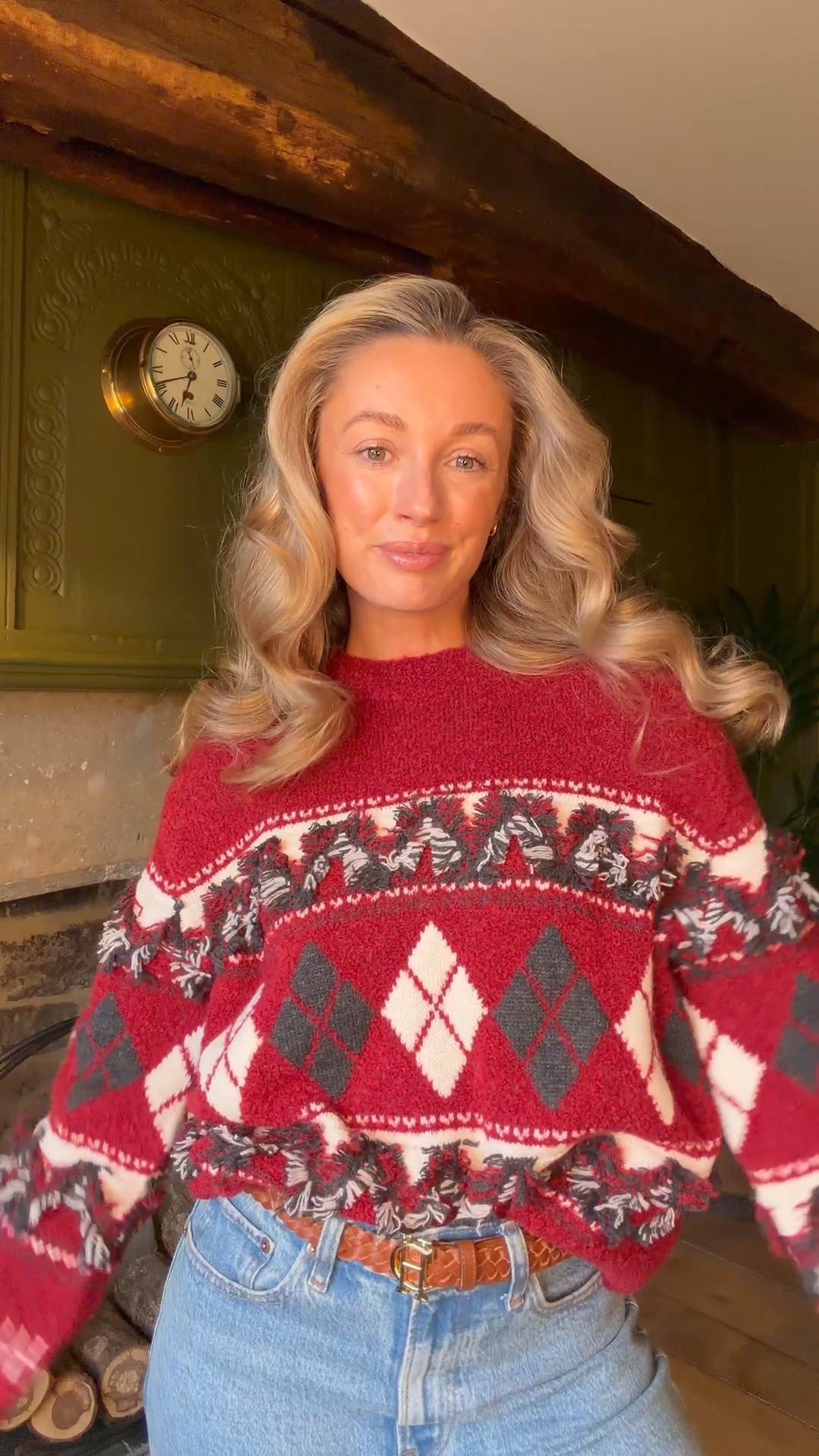 #ad My go to cosy jumper for a chic Valentines Day outfit in the Cotswolds 🫶🏼 Knitwear, cosy knitwear, everyday style. 

#LTKFashionMonth #LTKstyletip #LTKdatenight