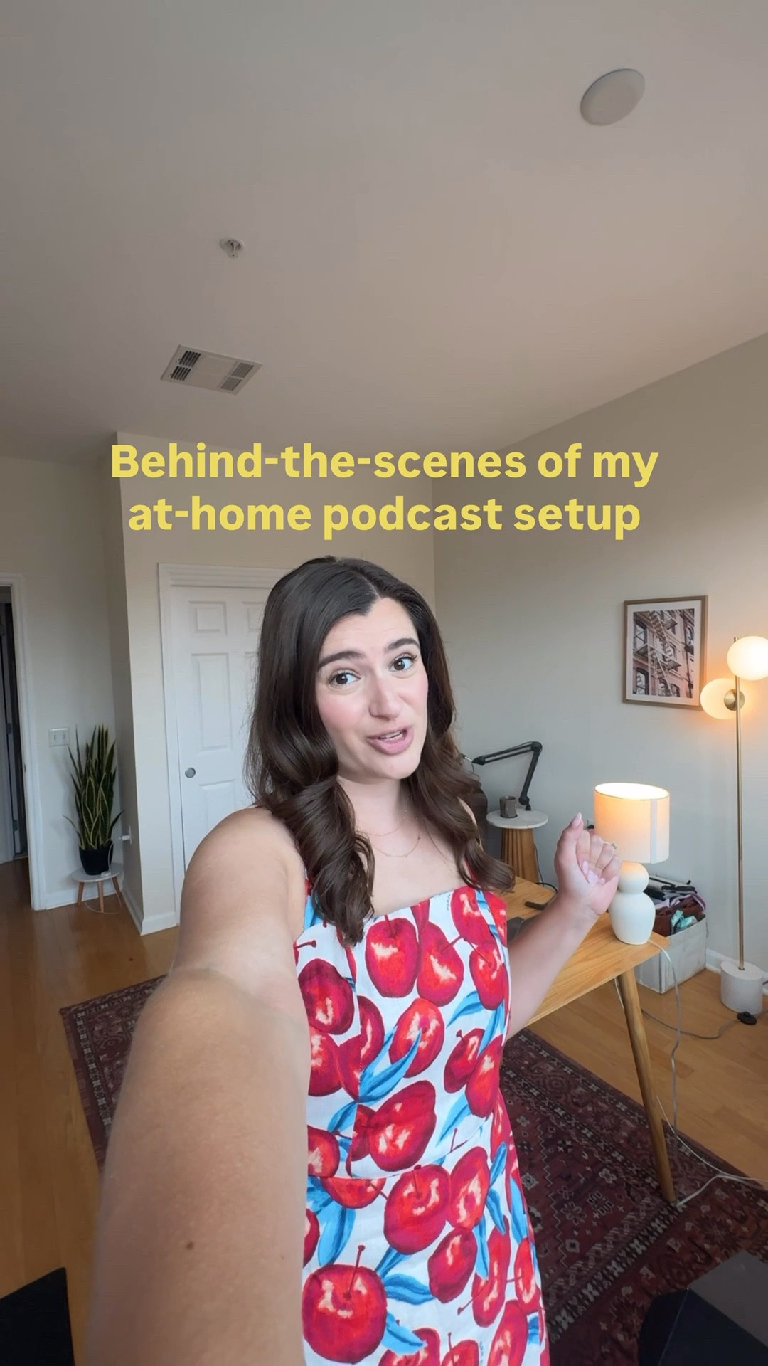 At home podcasting setup! The microphone, chair and my equipment to record at home