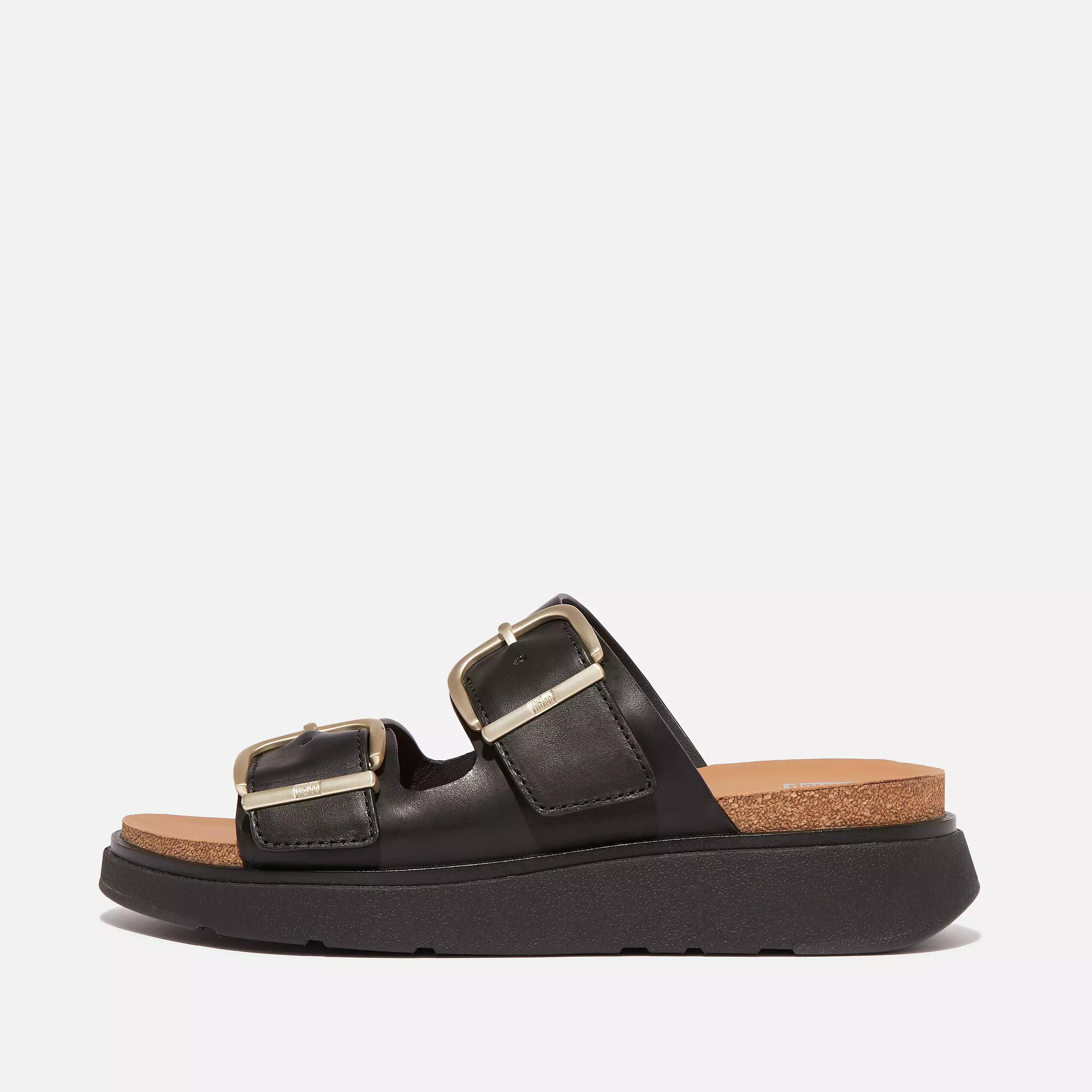 GEN-FF Buckle Two-Bar Leather Slides | FitFlop (US)