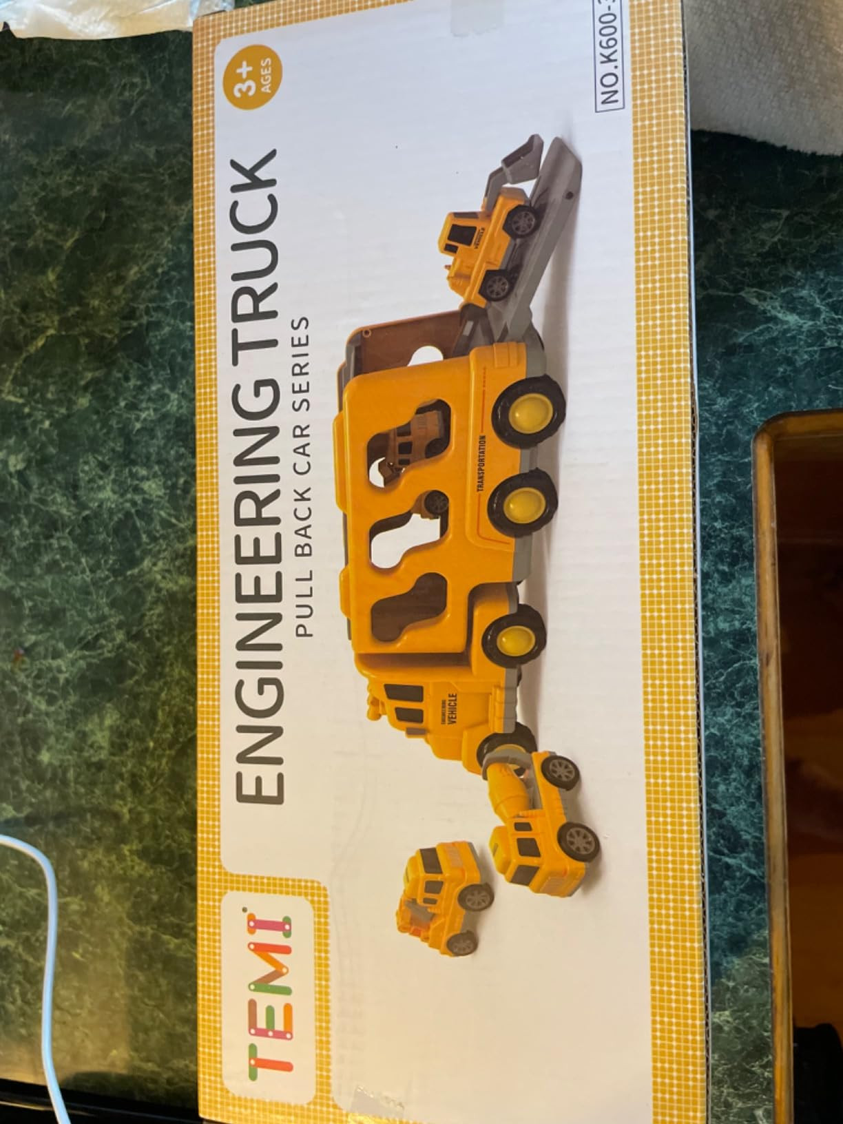 TEMI Construction Toddler Truck Toys for 3 4 5 6 Year Old Boys - 5-in-1 Friction Power Vehicle Ca... | Amazon (US)