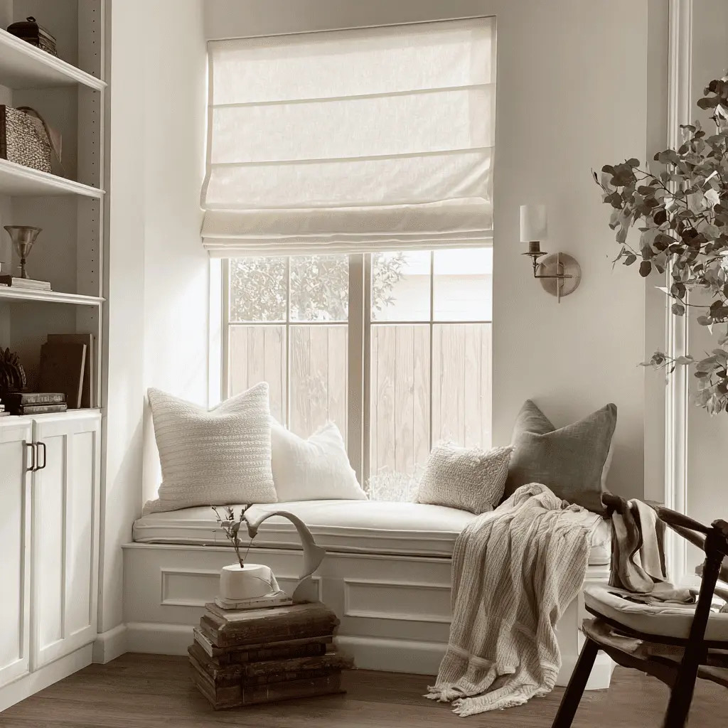 Florence Linen Roman Shade Cordless | LuxDrape