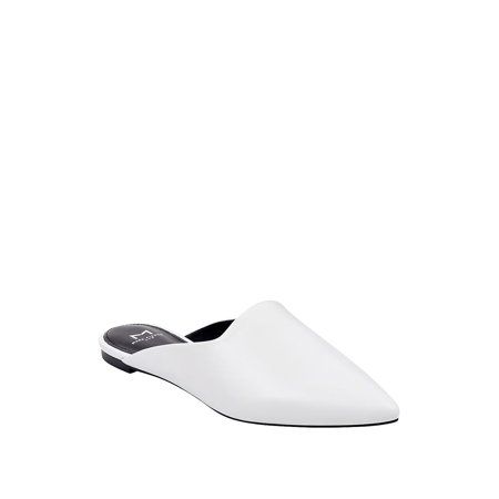 Marc Fisher LTD Sheen Flat Mules White | Walmart (US)