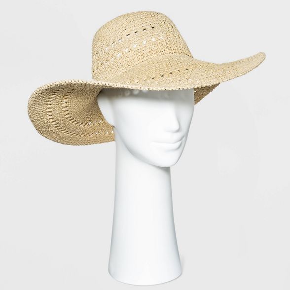 Women's Open Weave Straw Floppy Hat - A New Day™ | Target
