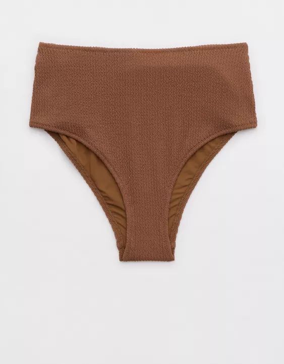 Aerie Crinkle High Waisted Cheeky Bikini Bottom | Aerie