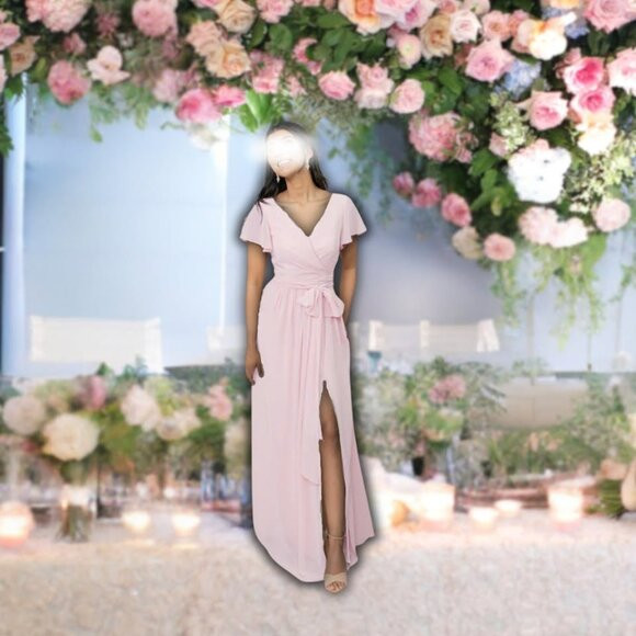 Revelry Dress, Harper, Chiffon, Baby Pink-960 Bridesmaid Dress | Poshmark