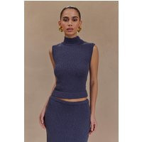 Azalea Sleeveless Knit Top - Steel | MESHKI US