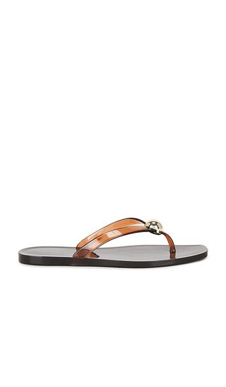 Loeffler Randall Jovie Jelly Flip Flop in Brown. - size 9 | Revolve Clothing (Global)