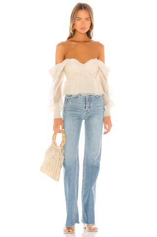 House of Harlow 1960 X REVOLVE Burna Blouse in Cream from Revolve.com | Revolve Clothing (Global)