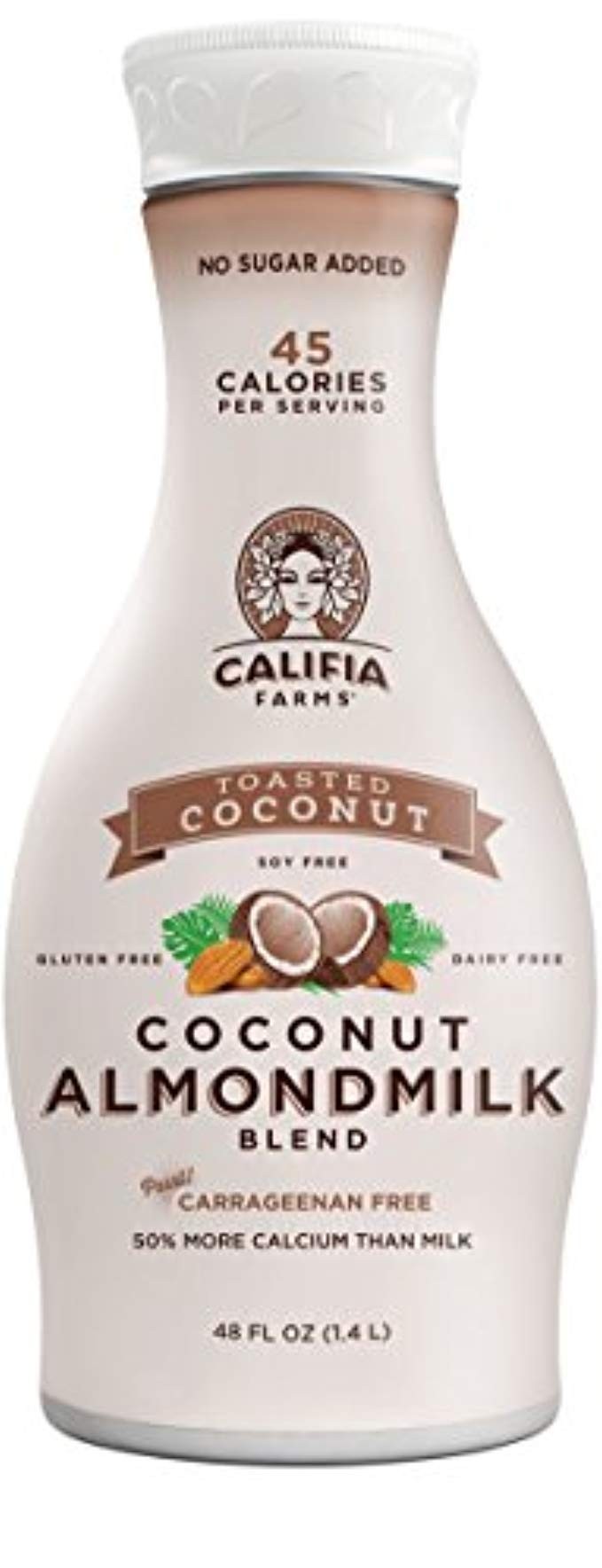 Califia Farms Coconut Almondmilk Blend, Dairy Free, Plant Milk, Vegan, Non-GMO, Toasted Coconut, 48  | Amazon (US)