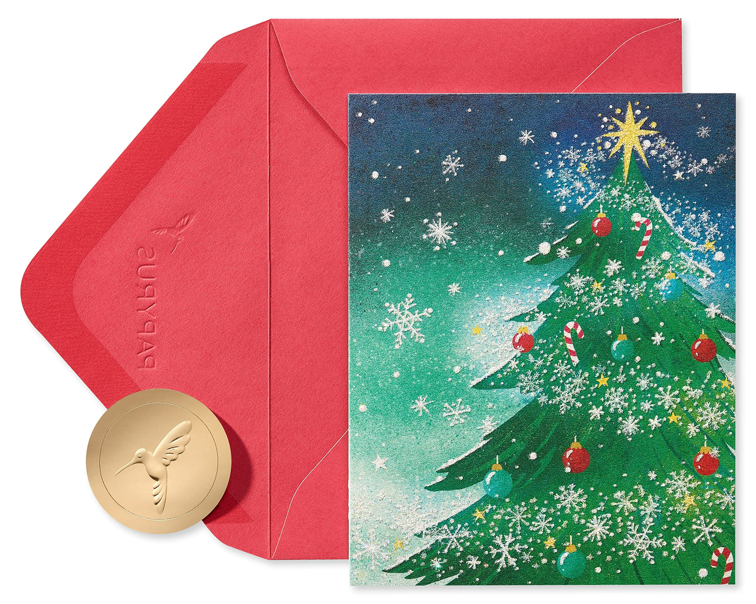 Papyrus Boxed Holiday Christmas Cards, Magical Tree Top, 20 Count - Walmart.com | Walmart (US)