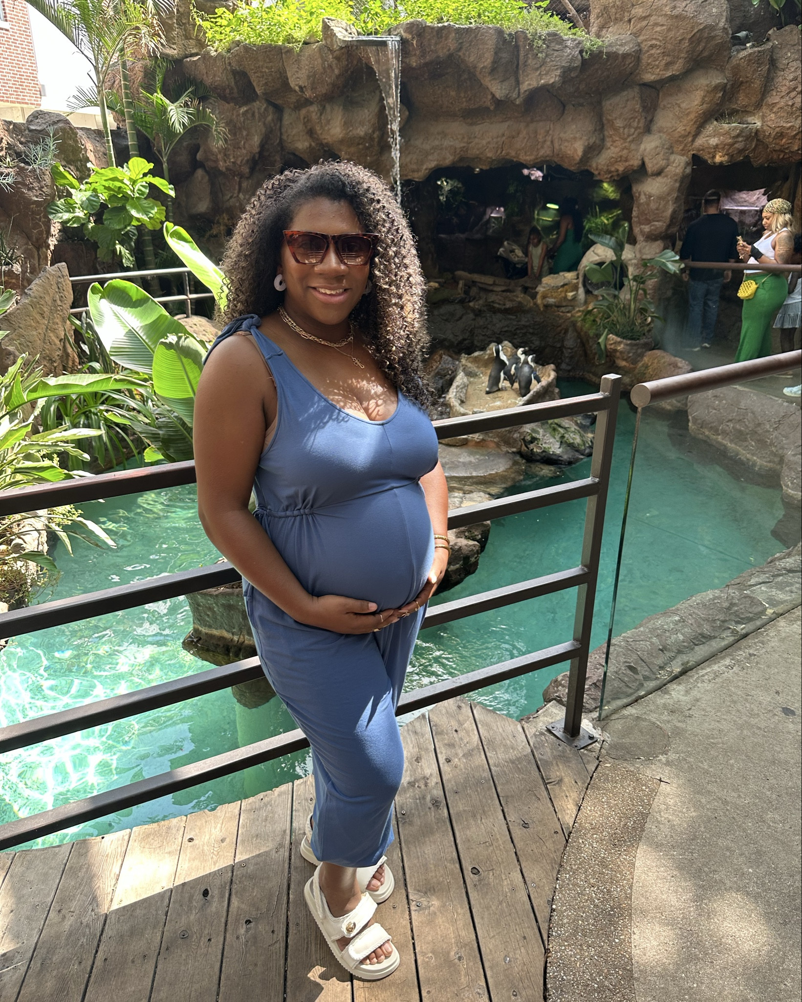 Strolled through the Dallas World Aquarium serving bump chic and comfy realness, thank you very much. 😌 This maternity jumpsuit from Isabel Maternity is giving effortless chill, and yes those tie details and stretchy knit fabric? Hugged the bump like a dream! 💕 I paired it with white accessories for that crisp, clean vibe, and let me tell you: 10/10 would wear on repeat.

Whether you’re mommin’, bumpin’, or both, this is your sign to snag this one-piece wonder. 🛍️ #LTKmama #BumpStyle #DateDayLooks #ComfyButMakeItCute #MomStyleUpgrade

#LTKBaby #LTKBump #LTKSummerEdit