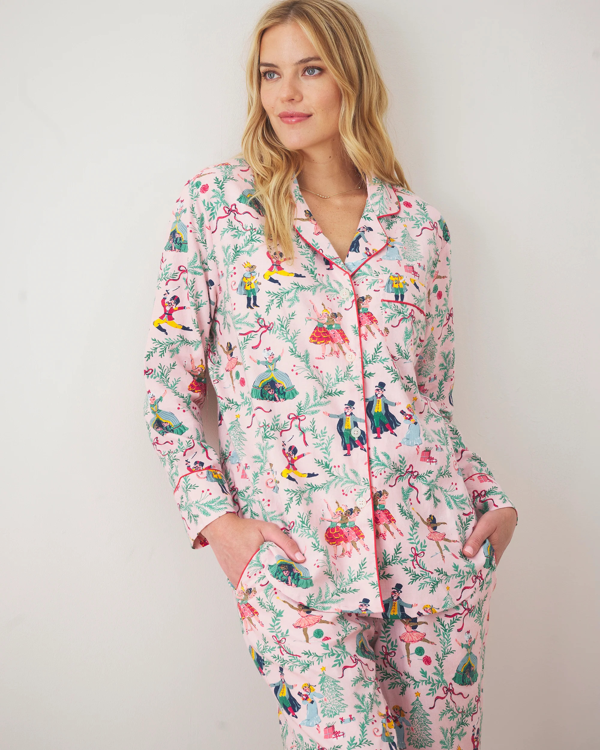 Nutcracker Dreams - Long PJ Set - Ballet Pink | Printfresh